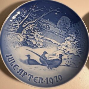 Vintage Bing & Grondahal Christmas collectorDecorative Plate( 1969&1970)